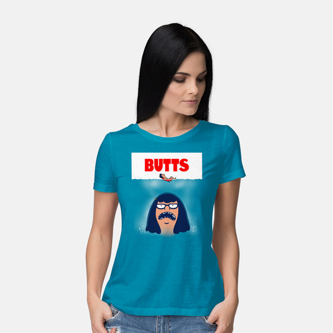 Butt Shark-Womens-Basic-Tee-Boggs Nicolas