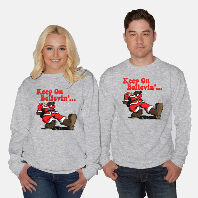 Keep On Believin-Unisex-Crew Neck-Sweatshirt-Boggs Nicolas