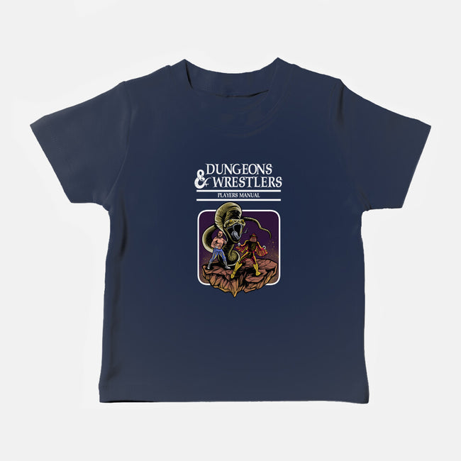 Dungeons And Wrestlers-Baby-Basic-Tee-zascanauta