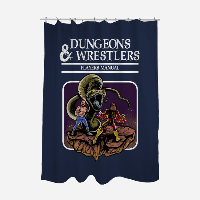 Dungeons And Wrestlers-None-Polyester-Shower Curtain-zascanauta