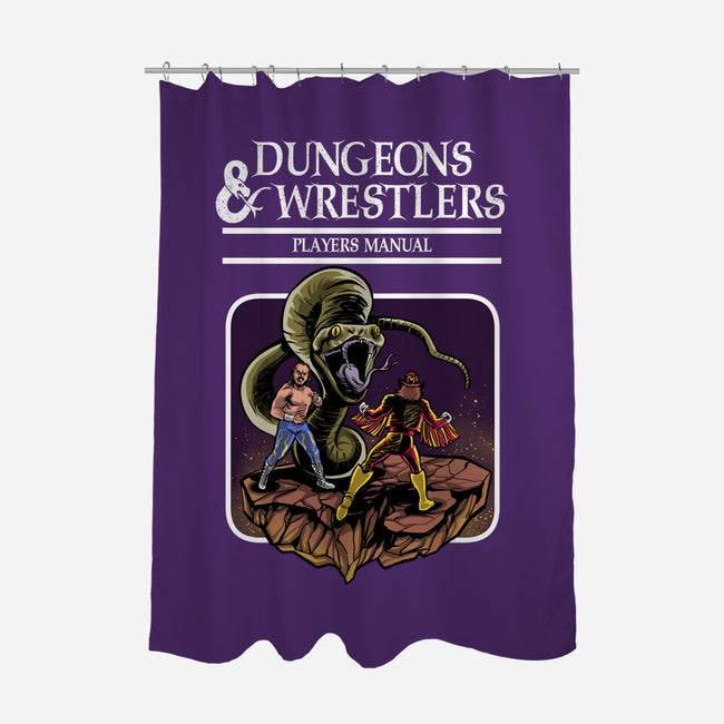 Dungeons And Wrestlers-None-Polyester-Shower Curtain-zascanauta