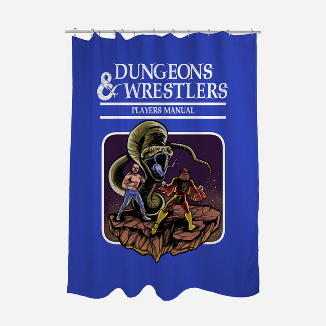 Dungeons And Wrestlers-None-Polyester-Shower Curtain-zascanauta