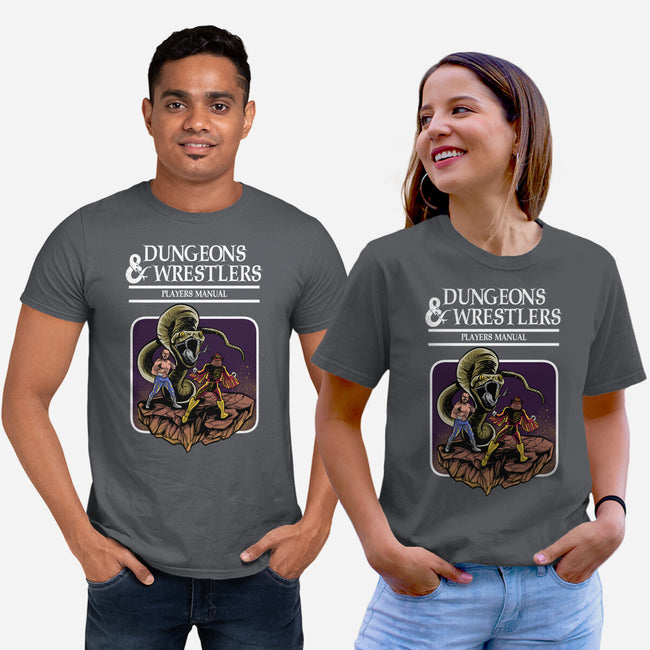 Dungeons And Wrestlers-Unisex-Basic-Tee-zascanauta