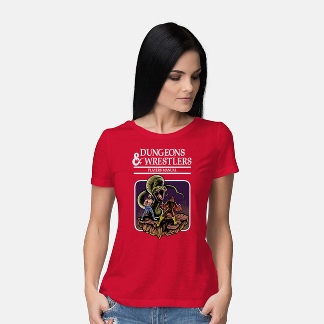 Dungeons And Wrestlers-Womens-Basic-Tee-zascanauta