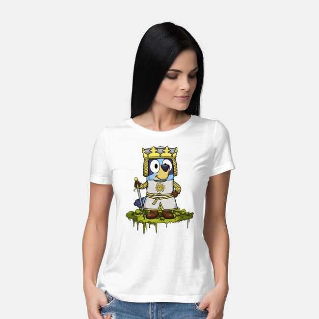 Bluey And The Holy Grail-Womens-Basic-Tee-JamesQJO