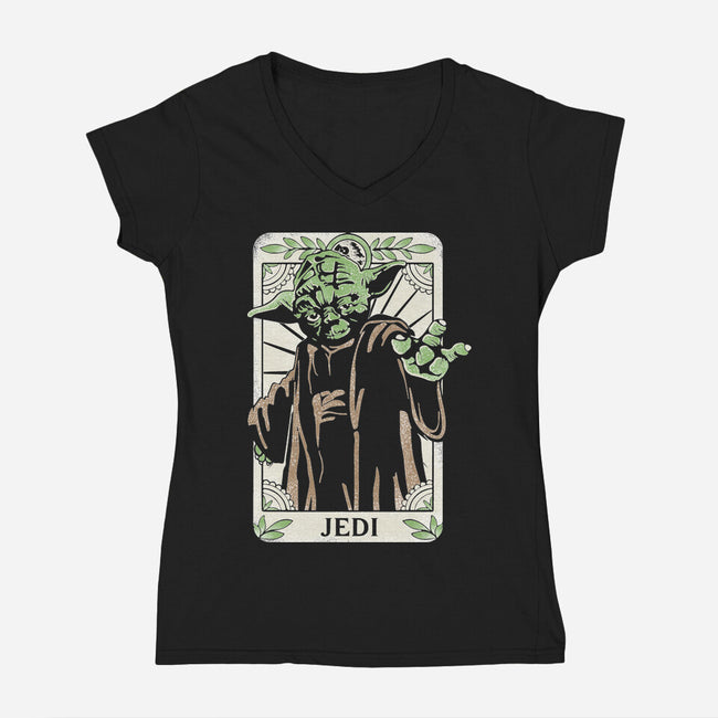 Jedi Tarot-Womens-V-Neck-Tee-turborat14