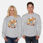 Happy Triple Portrait-Unisex-Crew Neck-Sweatshirt-vp021