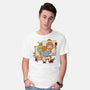 Happy Triple Portrait-Mens-Basic-Tee-vp021