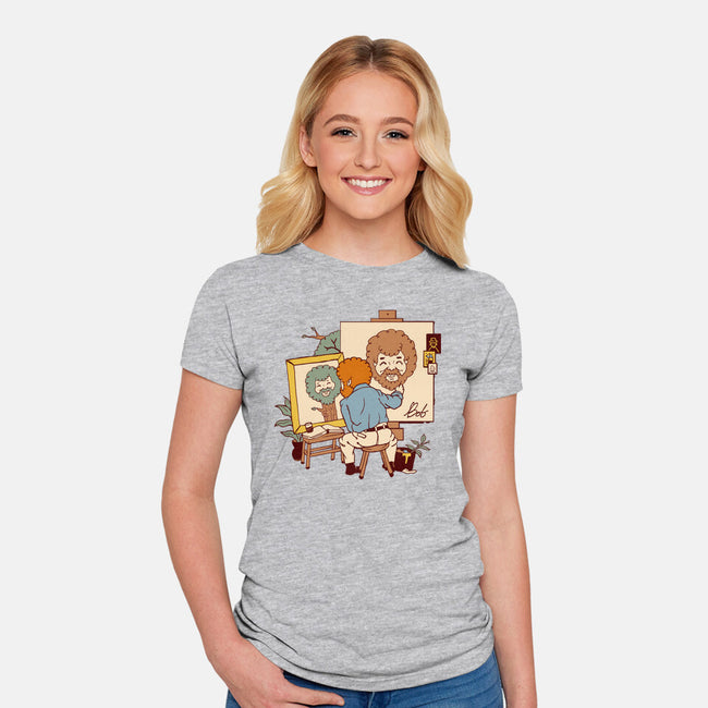 Happy Triple Portrait-Womens-Fitted-Tee-vp021