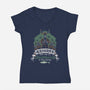 Knightly Shrubberies And Tree Felling-Womens-V-Neck-Tee-Nemons