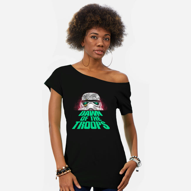 Dawn Of The Troops-Womens-Off Shoulder-Tee-Getsousa!