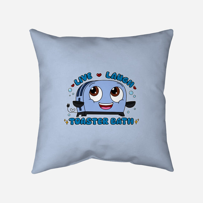 Live Laugh Toaster Bath-None-Non-Removable Cover w Insert-Throw Pillow-Alexhefe