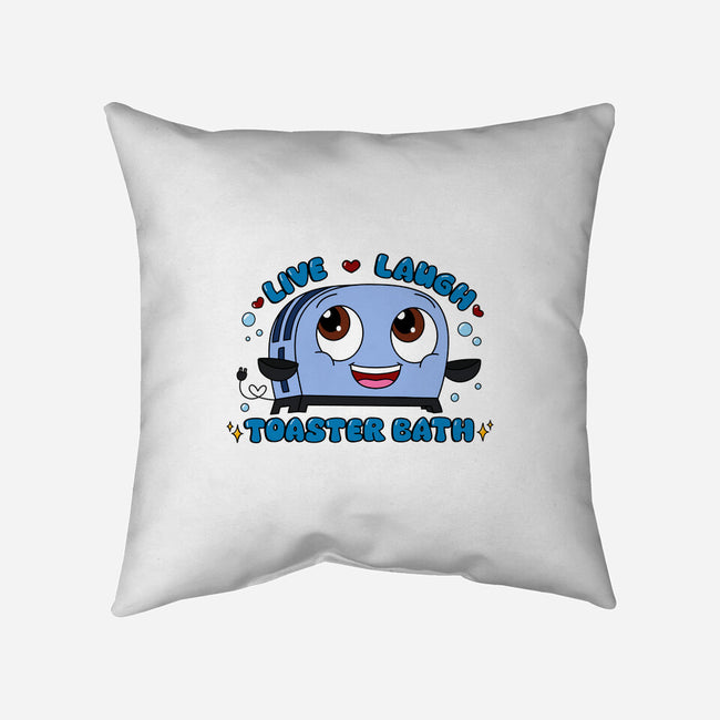 Live Laugh Toaster Bath-None-Non-Removable Cover w Insert-Throw Pillow-Alexhefe