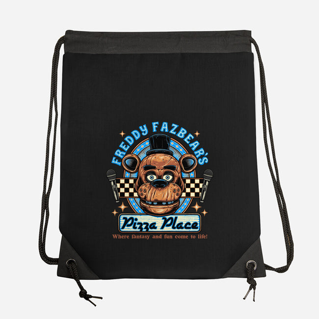 Freddy’s Pizza Place-None-Drawstring-Bag-momma_gorilla