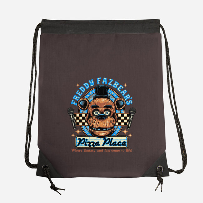 Freddy’s Pizza Place-None-Drawstring-Bag-momma_gorilla