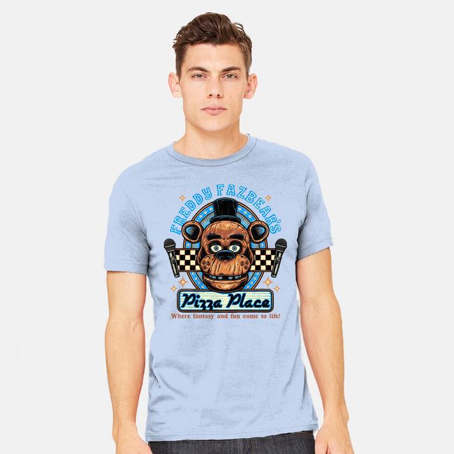 Freddy’s Pizza Place-Mens-Heavyweight-Tee-momma_gorilla