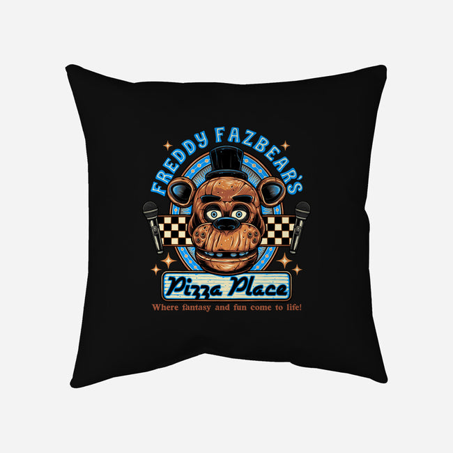 Freddy’s Pizza Place-None-Removable Cover-Throw Pillow-momma_gorilla