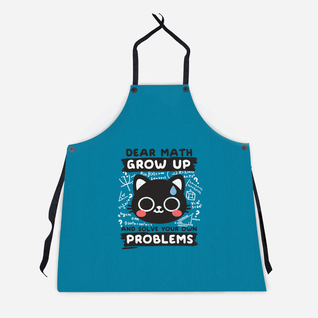 Math Confused Cat-Unisex-Kitchen-Apron-NemiMakeit