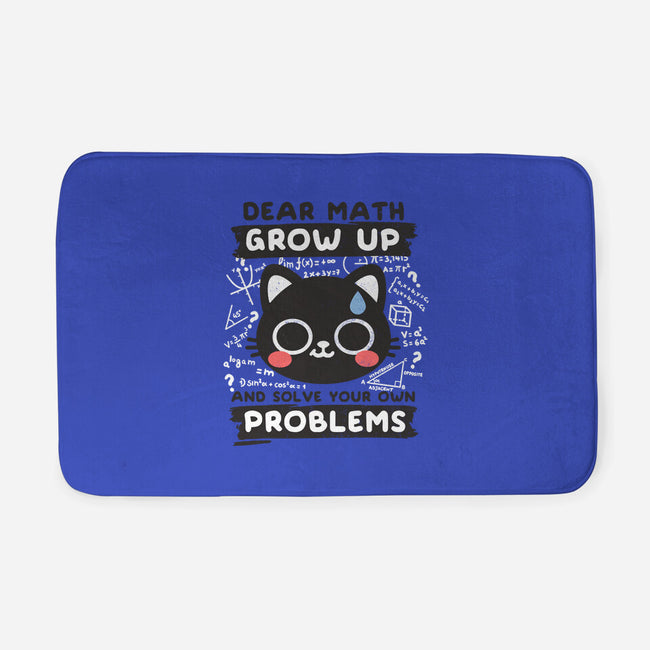 Math Confused Cat-None-Memory Foam-Bath Mat-NemiMakeit