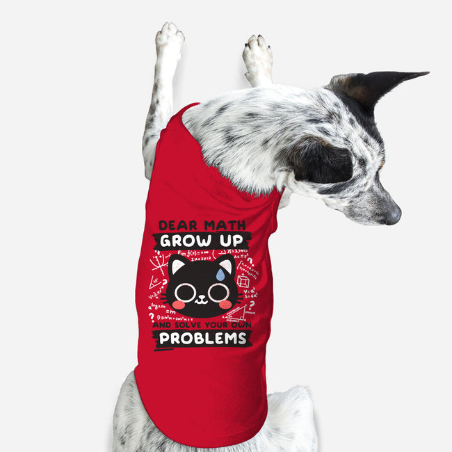 Math Confused Cat-Dog-Basic-Pet Tank-NemiMakeit