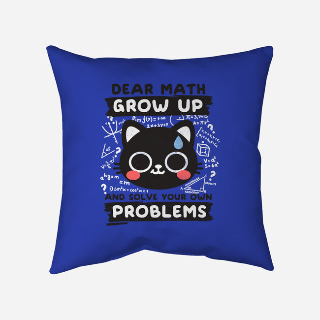 Math Confused Cat-None-Non-Removable Cover w Insert-Throw Pillow-NemiMakeit