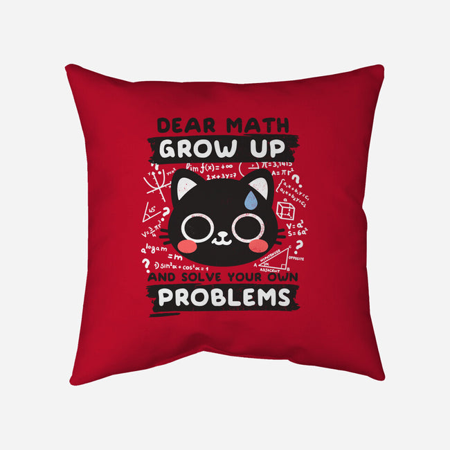 Math Confused Cat-None-Removable Cover-Throw Pillow-NemiMakeit