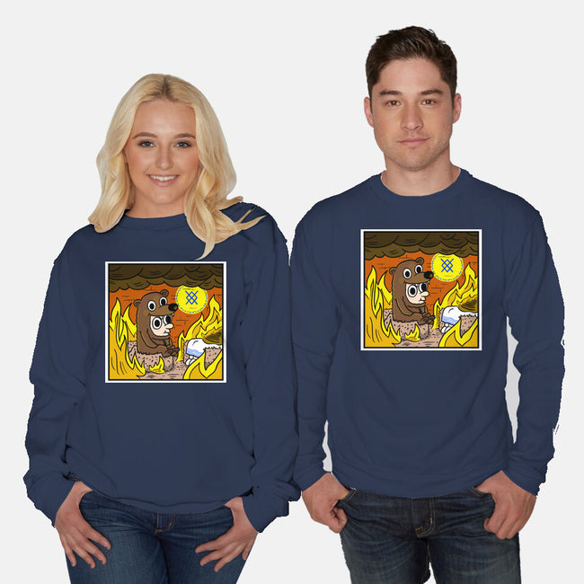 The Bear Is Fine-Unisex-Crew Neck-Sweatshirt-MarianoSan