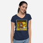 The Bear Is Fine-Womens-V-Neck-Tee-MarianoSan