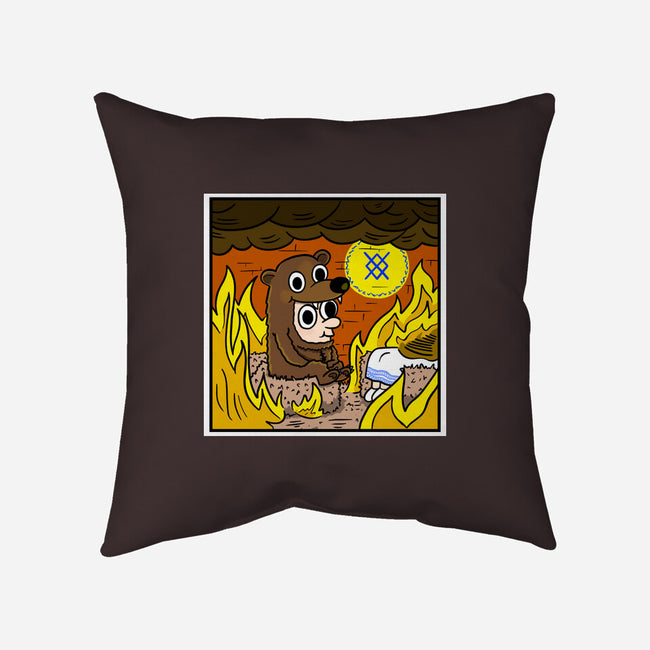 The Bear Is Fine-None-Non-Removable Cover w Insert-Throw Pillow-MarianoSan