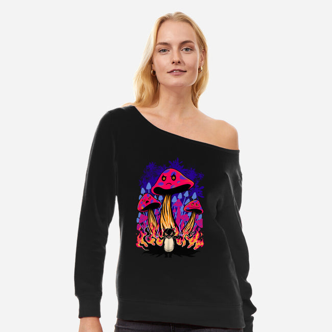 Symphony Of Evil-Womens-Off Shoulder-Sweatshirt-spoilerinc