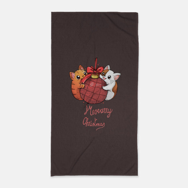 Meowrry Meowrry Christmas-None-Beach-Towel-Vallina84