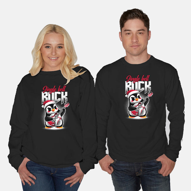 Jingle Bell Rock Penguin-Unisex-Crew Neck-Sweatshirt-NemiMakeit