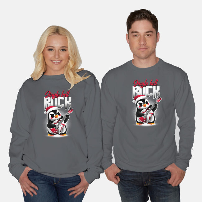 Jingle Bell Rock Penguin-Unisex-Crew Neck-Sweatshirt-NemiMakeit