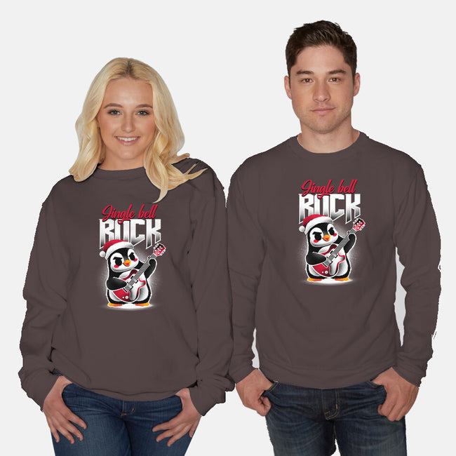 Jingle Bell Rock Penguin-Unisex-Crew Neck-Sweatshirt-NemiMakeit