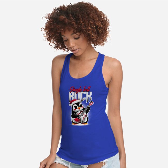 Jingle Bell Rock Penguin-Womens-Racerback-Tank-NemiMakeit