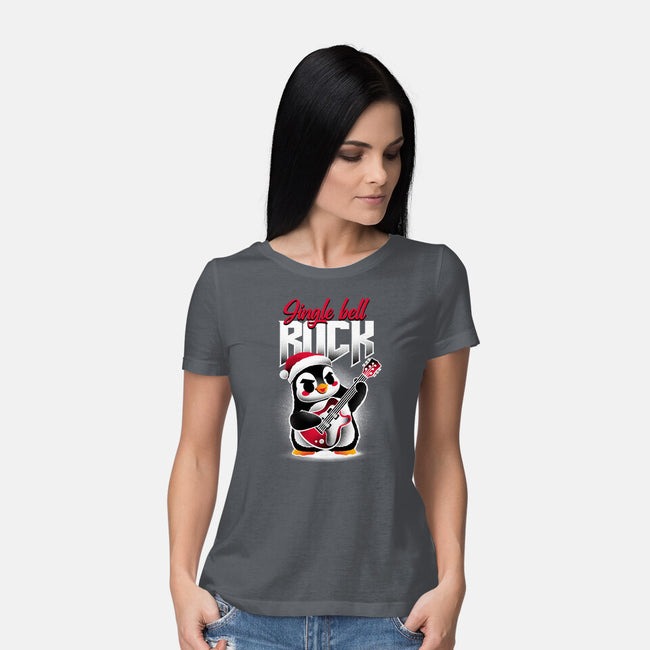 Jingle Bell Rock Penguin-Womens-Basic-Tee-NemiMakeit