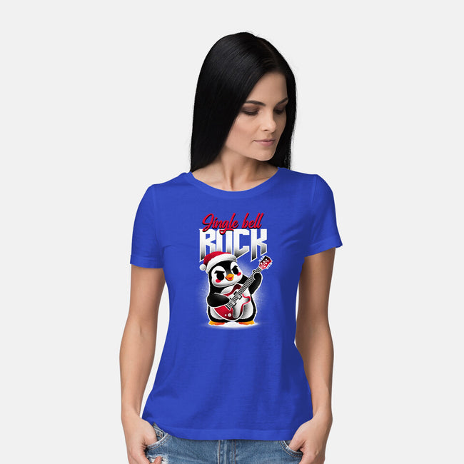 Jingle Bell Rock Penguin-Womens-Basic-Tee-NemiMakeit