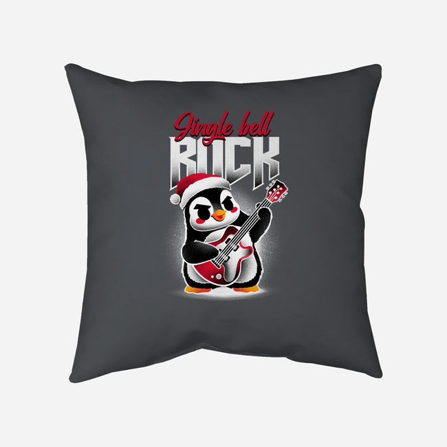 Jingle Bell Rock Penguin-None-Non-Removable Cover w Insert-Throw Pillow-NemiMakeit