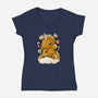 Ginger Unicorn-Womens-V-Neck-Tee-Vallina84