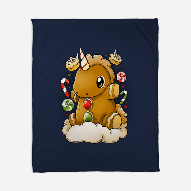 Ginger Unicorn-None-Fleece-Blanket-Vallina84
