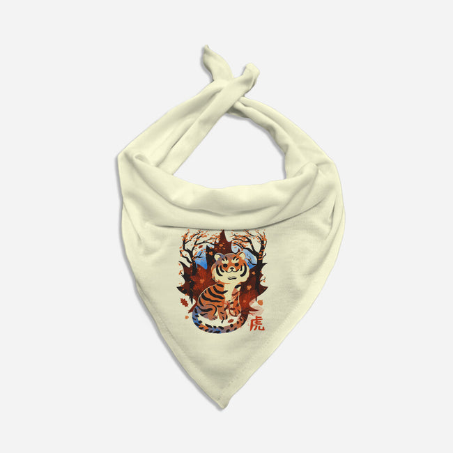 Tiger In Autumn-Cat-Bandana-Pet Collar-IKILO