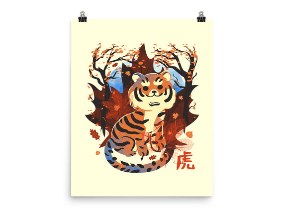 Tiger In Autumn