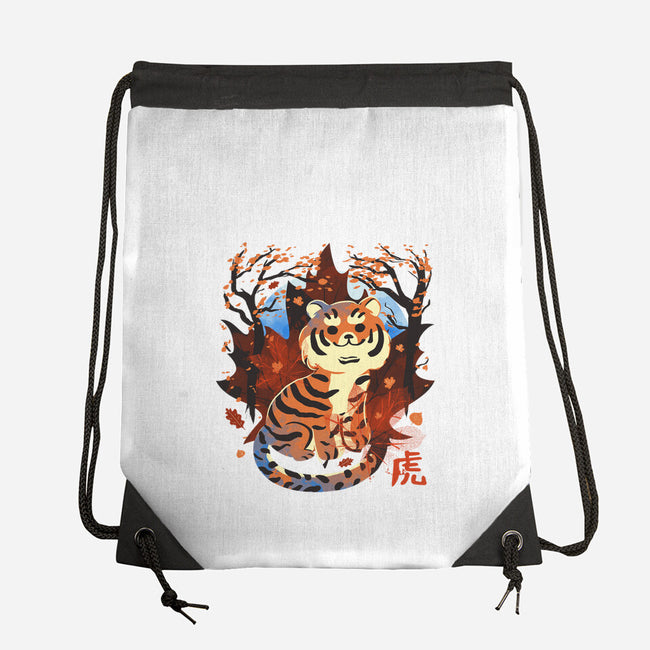 Tiger In Autumn-None-Drawstring-Bag-IKILO