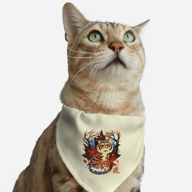 Tiger In Autumn-Cat-Adjustable-Pet Collar-IKILO