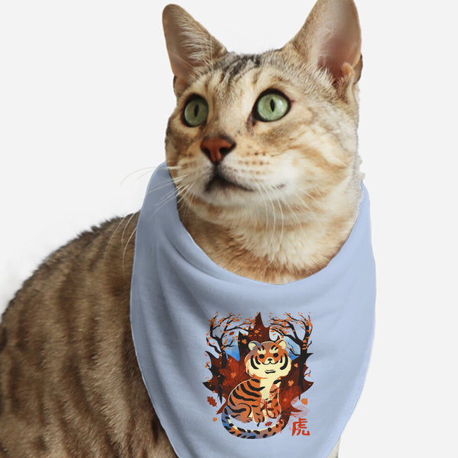 Tiger In Autumn-Cat-Bandana-Pet Collar-IKILO