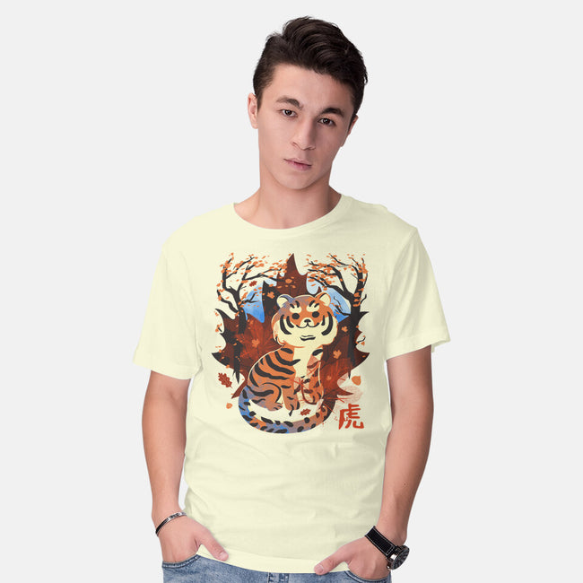 Tiger In Autumn-Mens-Basic-Tee-IKILO