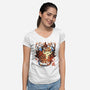 Tiger In Autumn-Womens-V-Neck-Tee-IKILO