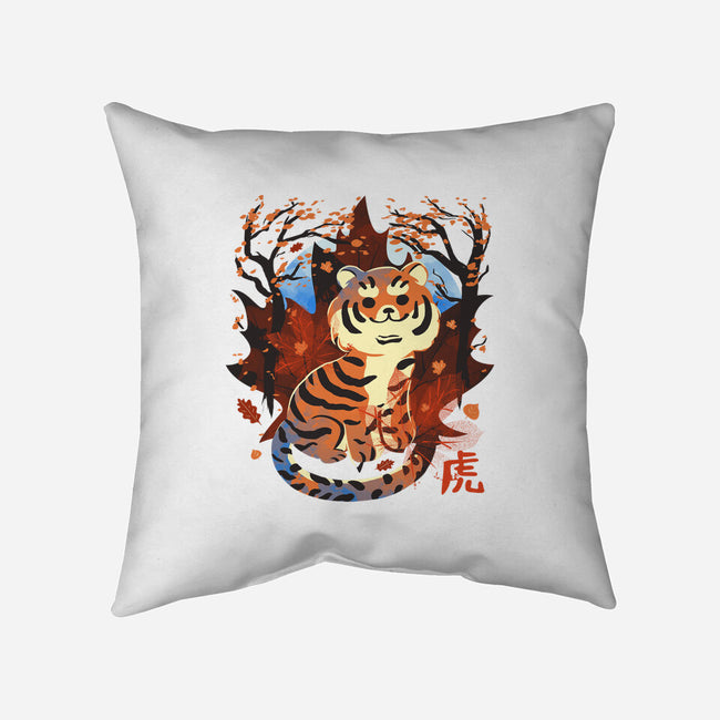 Tiger In Autumn-None-Non-Removable Cover w Insert-Throw Pillow-IKILO