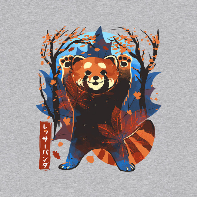 Red Panda In Autumn-Womens-V-Neck-Tee-IKILO