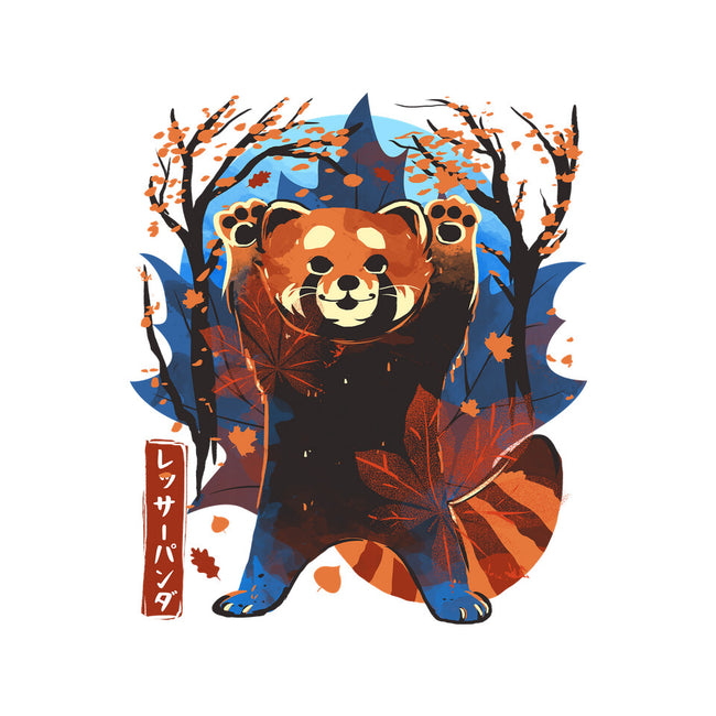 Red Panda In Autumn-Womens-V-Neck-Tee-IKILO